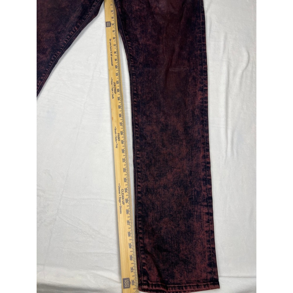 True Religion Men 38 Geno Relaxed Slim Jeans Purple Black Acid Wash USA Made Y2K - Picture 8 of 12
